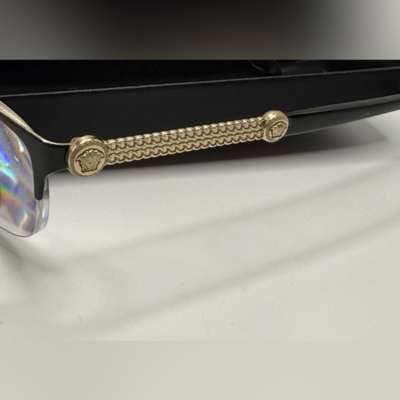 Versace Prescription Glasses VE Mod1228 1291 black/pale gold frames/frame only - Picture 8 of 12